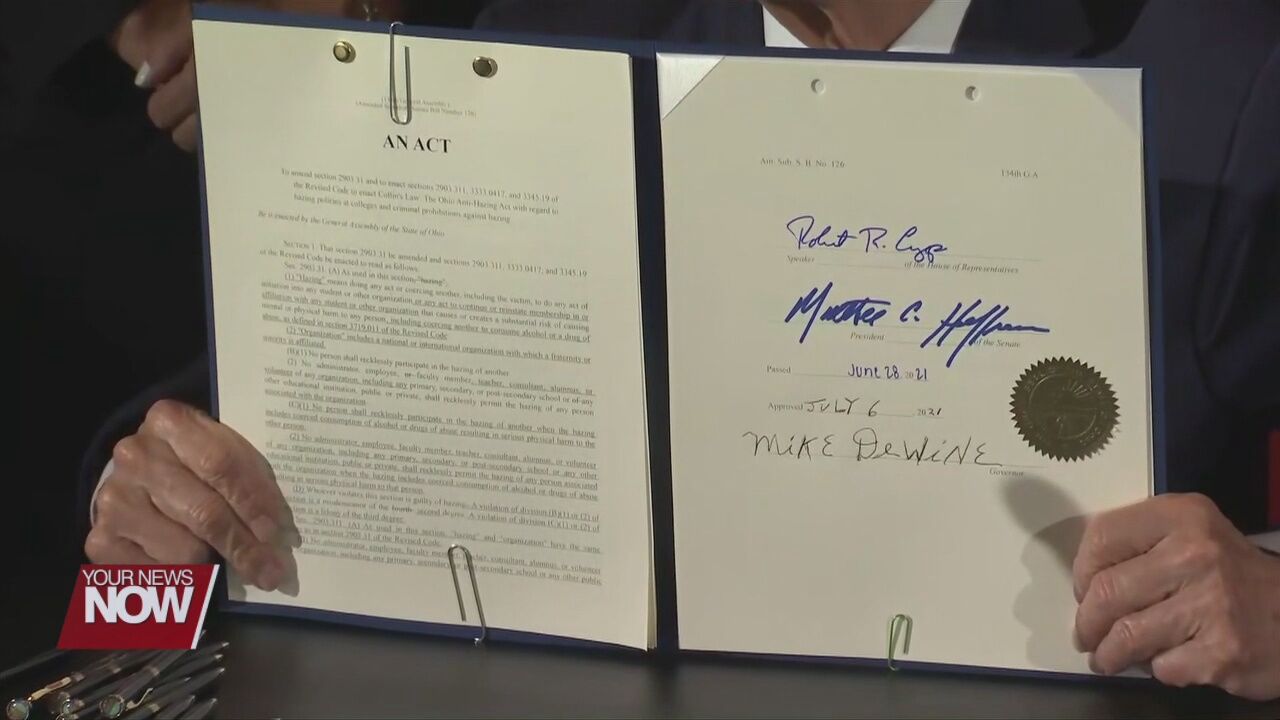 Anti-hazing bill signed into law by Gov. Mike DeWine